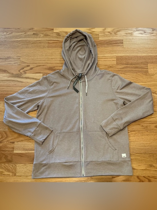 Vuori Tops - Vuori Womens Zip Up Hoodie Med Dusty Pink Tan Athletic Lightweight Stretch Zipup